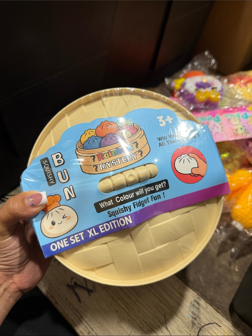 Squishy Bun Fidget Toy - Beige - One Set XL Edition